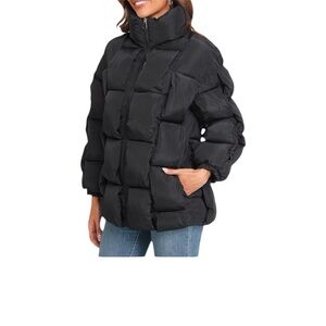 Epsion Womens Winter Casual Puffer Jacket Padded Pockets Quilted Coats Outwear